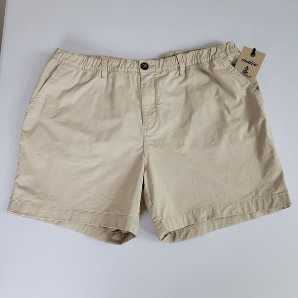 Chubbies The Khakinators 5.5' Originals Stretch Twill Tan Shorts Sz XXL NEW - Picture 2 of 13